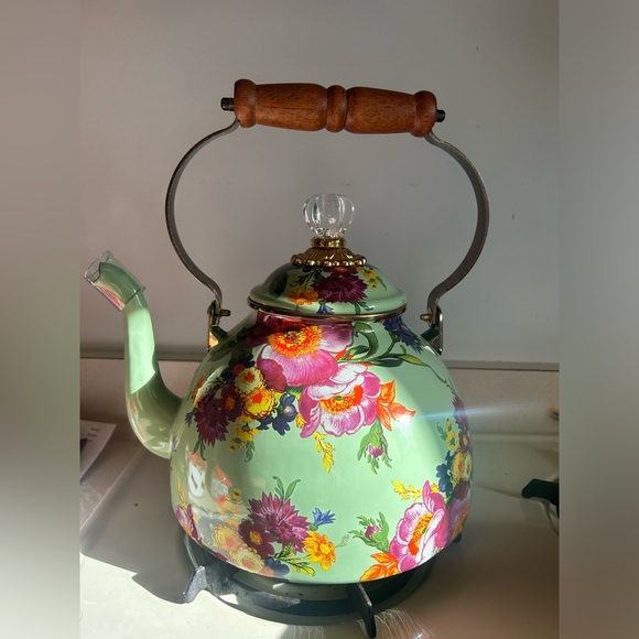 MacKenzie-Childs Other - NEW Mackenzie Childs Green Flower Market Teapot